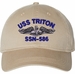 USS Triton SSN-586 with Dolphins Unstructured Dad Cap