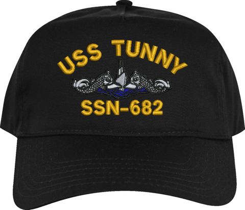 USS Tunny SSN-682 w/Blue Water Dolphins Embroidered Cap