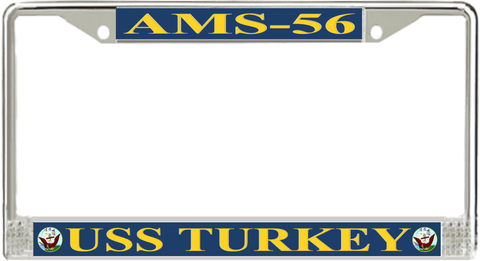 USS Turkey AMS-56 License Plate Frame
