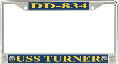 USS Turner DD-834 License Plate Frame