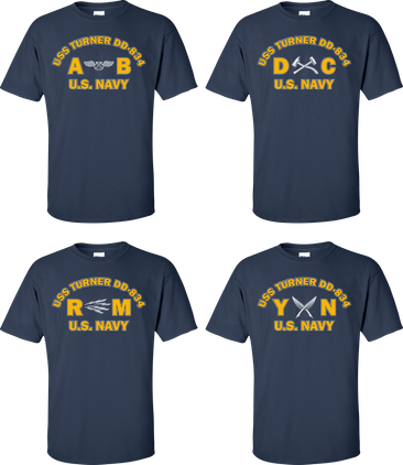 USS TURNER DD-834 Rates Apparel