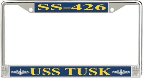 USS Tusk SS-426 License Plate Frame