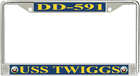 USS Twiggs DD-591 License Plate Frame