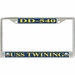 USS Twining DD-540 License Plate Frame