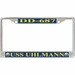 USS Uhlmann DD-687 License Plate Frame
