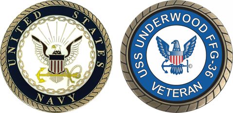 USS Underwood FFG-36 Veteran Challenge Coin