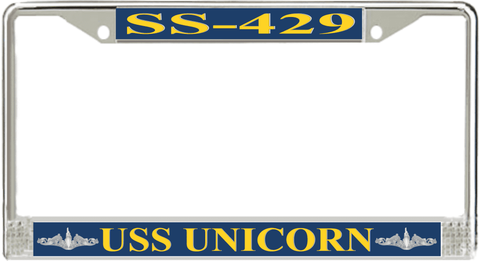 USS Unicorn SS-429 License Plate Frame
