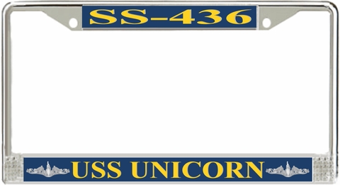 USS Unicorn SS-436 License Plate Frame