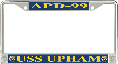 USS Upham APD-99 License Plate Frame