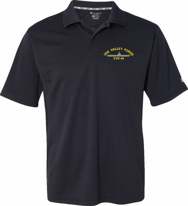 USS Valley Forge CVS-45 Moisture Wicking Polo