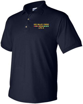 USS Valley Forge LPH-8 with Vietnam Service Ribbons Polo