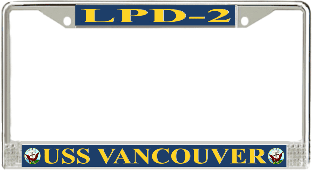 USS Vancouver LPD2 License Plate Frame