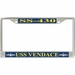 USS Vendace SS-430 License Plate Frame