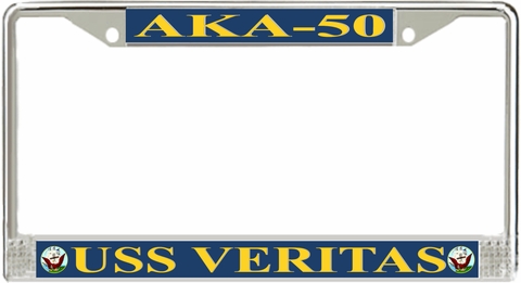 USS Veritas AKA-50 License Plate Frame
