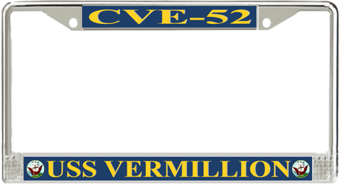 USS Vermillion CVE-52 License Plate Frame