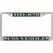 USS Vesole DD-878 License Plate Frame