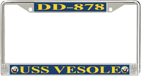 USS Vesole DD-878 License Plate Frame
