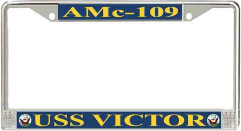 USS Victor AMc-109 License Plate Frame