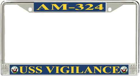 USS Vigilance AM-324 License Plate Frame