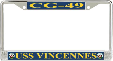 USS Vincennes CG-49 License Plate Frame