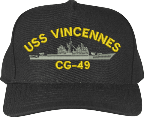 USS Vincennes CG-49 Ship Custom Embroidered Cap