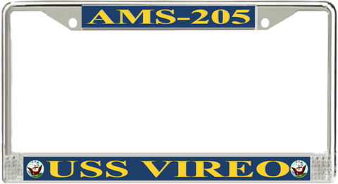 USS Vireo AMS-205 License Plate Frame
