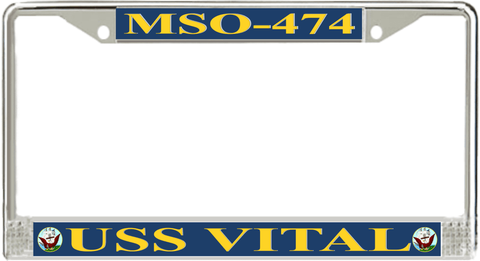 USS Vital MSO-474 License Plate Frame