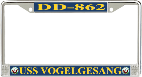 USS Vogelgesang DD-862 License Plate Frame