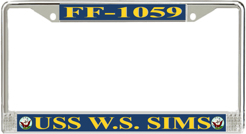 USS W.S. Sims FF-1059 License Plate Frame