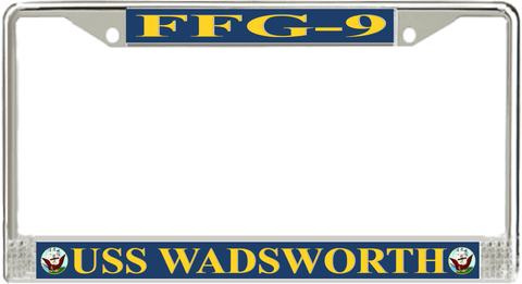 USS Wadsworth FFG-9 License Plate Frame