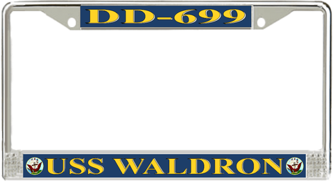 USS Waldron DD-699 License Plate Frame