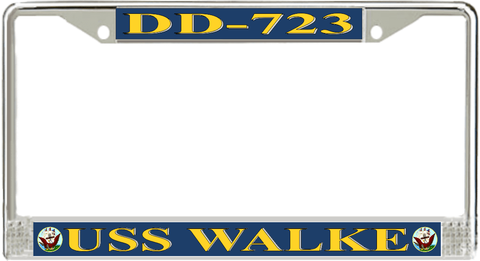 USS Walke DD-723 License Plate Frame
