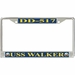USS Walker DD-517 License Plate Frame
