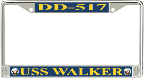 USS Walker DD-517 License Plate Frame