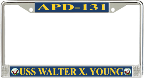 USS Walter X. Young APD-131 License Plate Frame