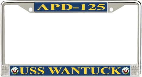 USS Wantuck APD-125 License Plate Frame