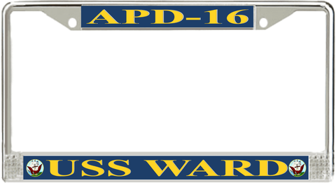 USS Ward APD-16 License Plate Frame