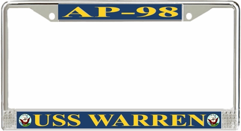 USS Warren AP-98 License Plate Frame