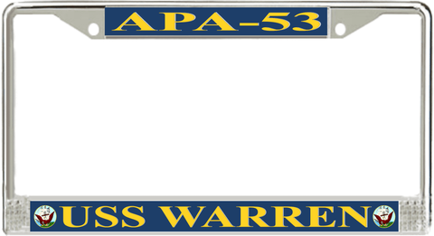 USS Warren APA-53 License Plate Frame