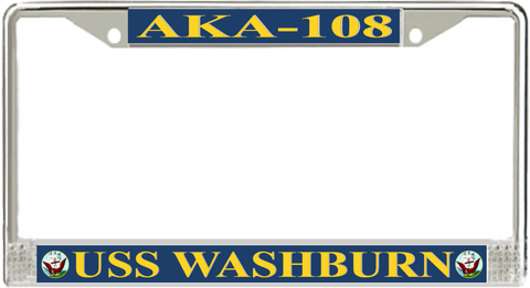 USS Washburn AKA-108 License Plate Frame