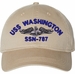 USS Washington SSN-787 with Dolphins Unstructured Dad Cap