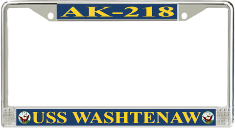 USS Washtenaw AK-218 License Plate Frame