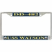 USS Watson DD-482 License Plate Frame