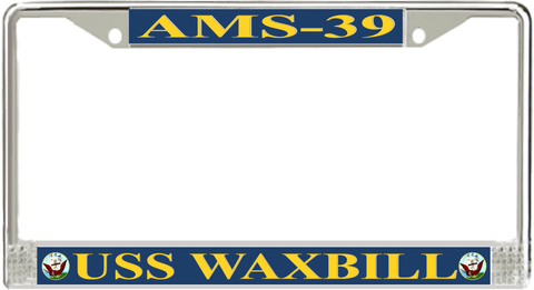 USS Waxbill AMS-39 License Plate Frame