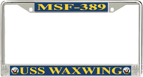 USS Waxwing MSF-389 License Plate Frame