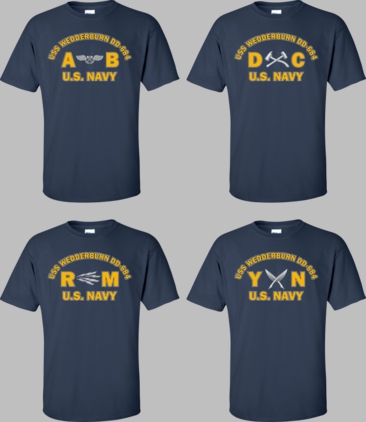 USS WEDDERBURN DD-684 Rates Apparel