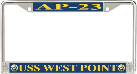 USS West Point AP-23 License Plate Frame