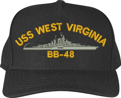 USS West Virginia BB-48 Custom Embroidered Cap