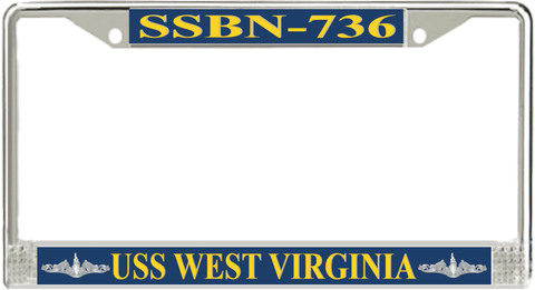 USS West Virginia SSBN-736 License Plate Frame