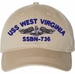 USS West Virginia SSBN-736 with Dolphins Unstructured Dad Cap